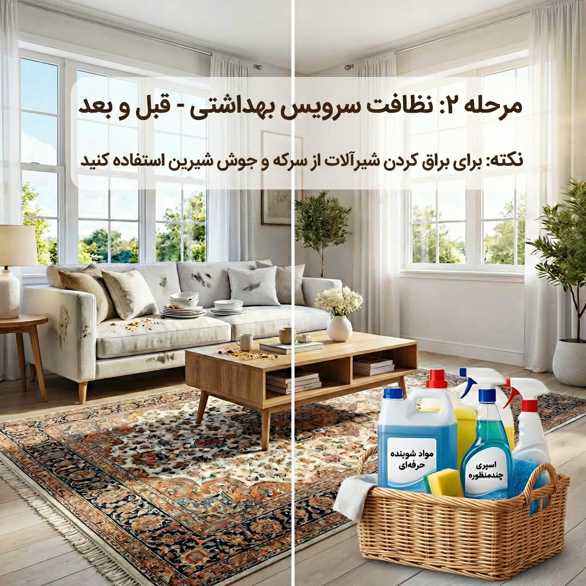 خانه تکانی عید 1405 با نیرو مجرب